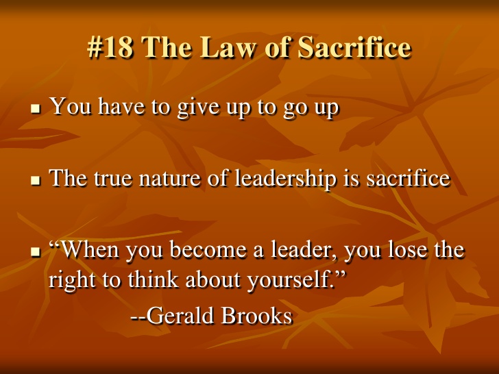 Law of Sacrifice #18
