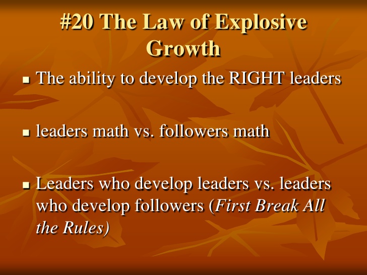 Law of Explosive Growth #20