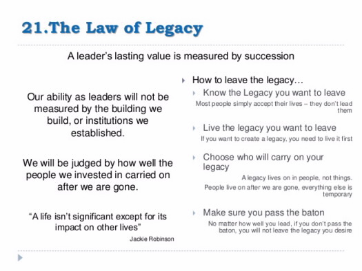 Legacy Slide