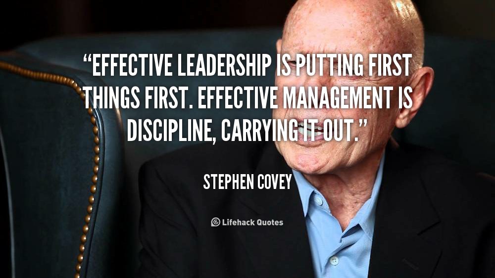 Covey on Effective Leadership