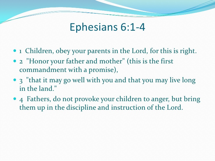 Ephesians 6 1-4