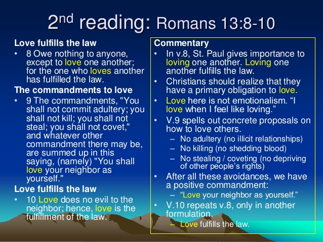 Romans 13 8-10